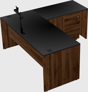 L-shaped office desk
