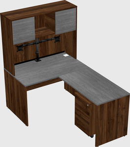 L-shaped office desk
