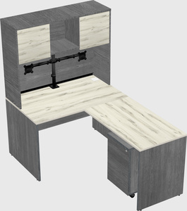 L-shaped office desk