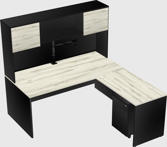 L-shaped office desk