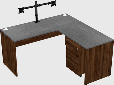 L-shaped office desk