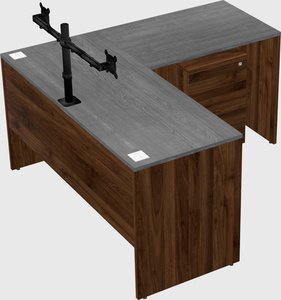 L-shaped office desk
