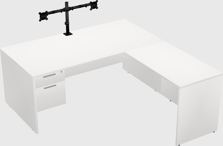 L-shaped office desk