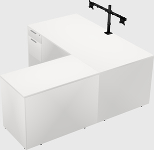 L-shaped office desk