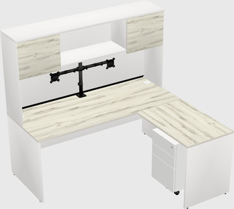 L-shaped office desk