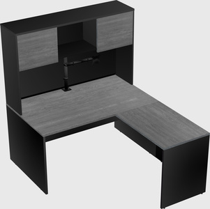 L-shaped office desk