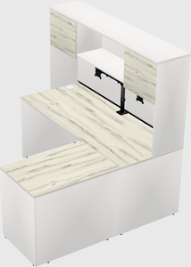 L-shaped office desk
