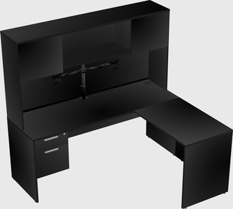 L-shaped office desk