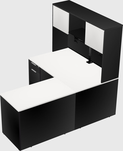 L-shaped office desk