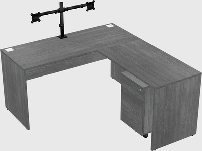 L-shaped office desk