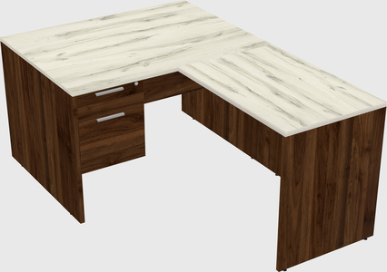 L-shaped office desk