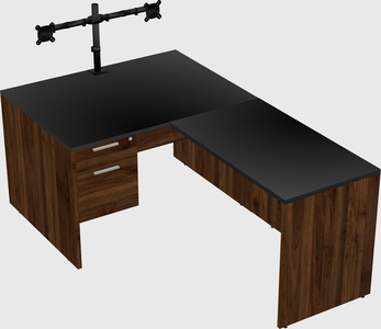 L-shaped office desk