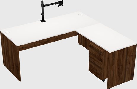 L-shaped office desk