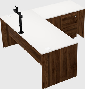L-shaped office desk