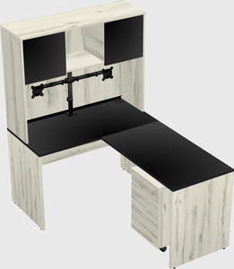 L-shaped office desk