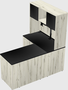 L-shaped office desk