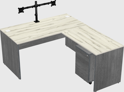 L-shaped office desk