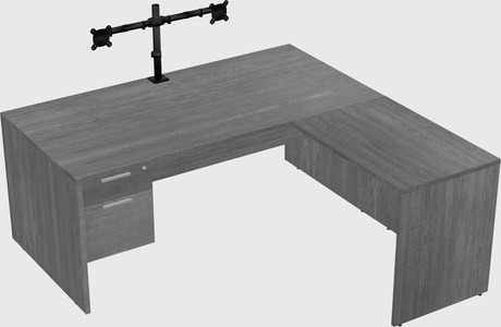 L-shaped office desk
