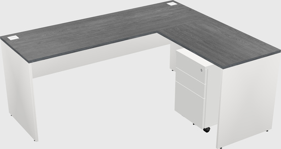 L-shaped office desk