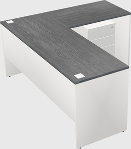 L-shaped office desk