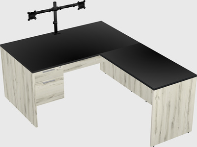 L-shaped office desk