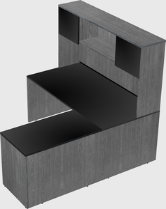 L-shaped office desk