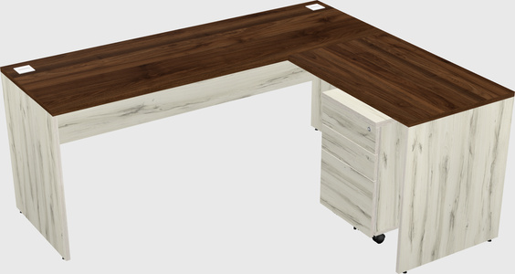 L-shaped office desk