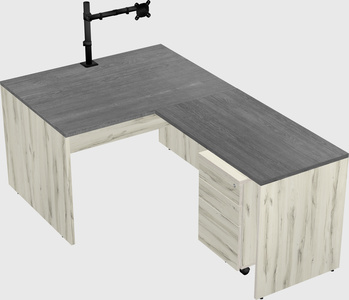 L-shaped office desk