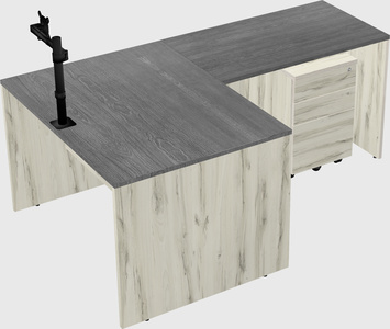 L-shaped office desk