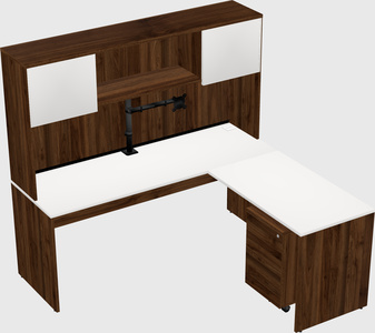 L-shaped office desk