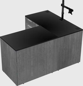 L-shaped office desk