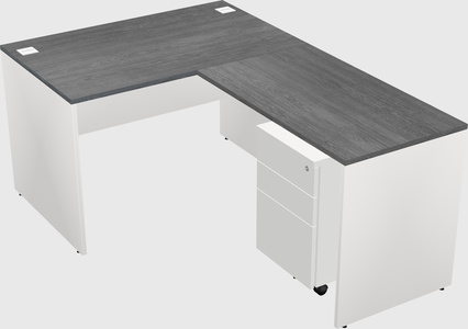 L-shaped office desk