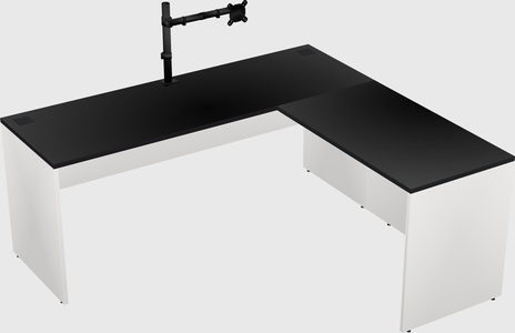 L-shaped office desk