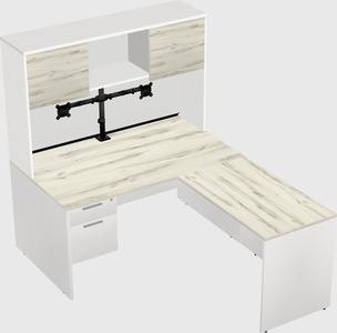 L-shaped office desk