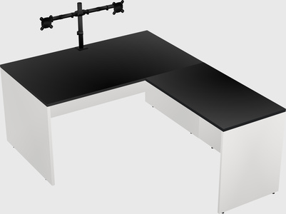 L-shaped office desk
