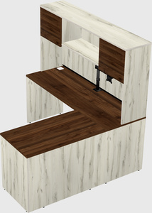 L-shaped office desk