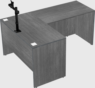 L-shaped office desk