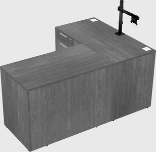 L-shaped office desk
