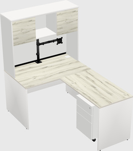 L-shaped office desk