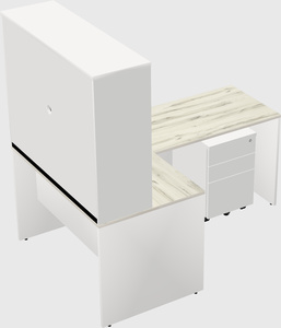 L-shaped office desk
