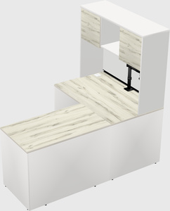 L-shaped office desk