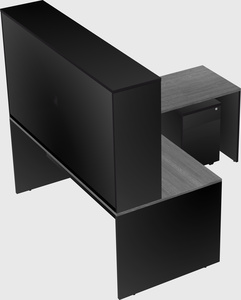 L-shaped office desk
