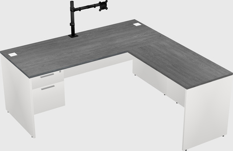 L-shaped office desk