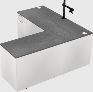 L-shaped office desk