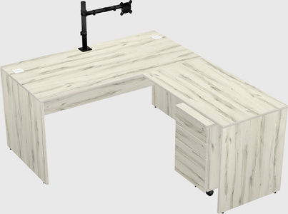 L-shaped office desk