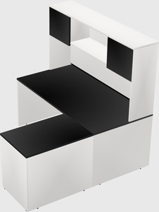 L-shaped office desk