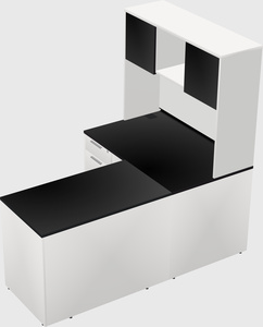 L-shaped office desk