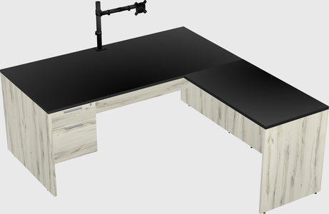 L-shaped office desk