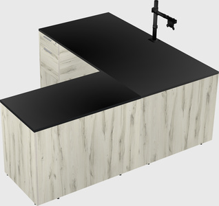 L-shaped office desk