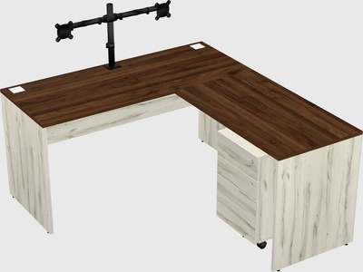 L-shaped office desk